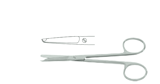 Ножиці з гакоподібним кінцем для швів Спенсера, 105 мм Surgimax 04-737-10